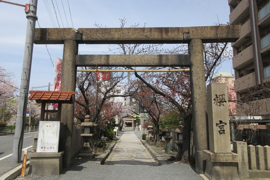櫻宮（大阪市）　桜舞う神社で心癒されるひとときを【御朱印】