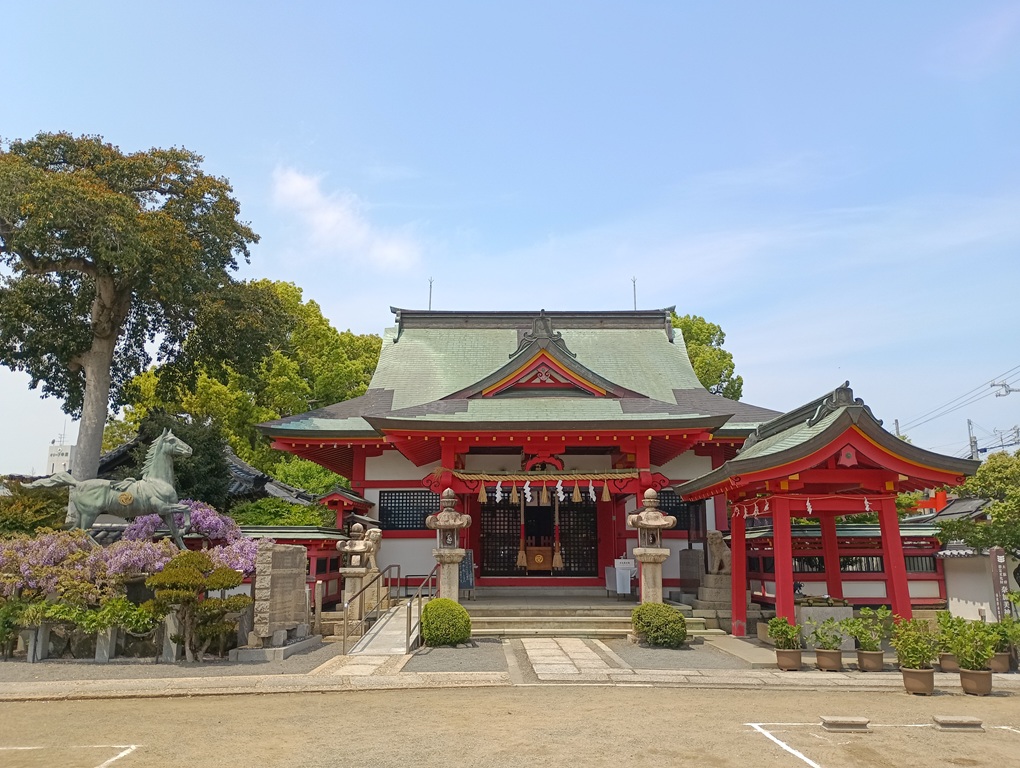 奈加美神社（泉佐野市）　甘い香に包まれる藤まつり【御朱印】